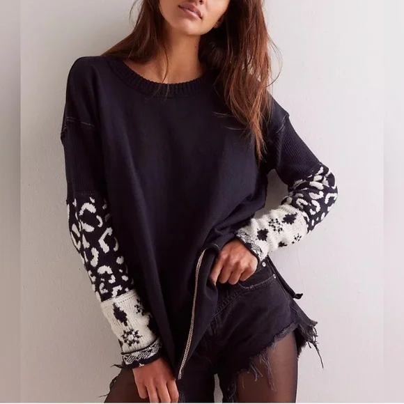 We The Free Tiger Style Cuff Sweater Thermal NWT Medium - Picture 1 of 4